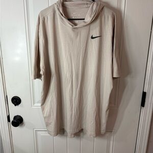 Nike Men's Light Tan Hooded Sweatshirt
